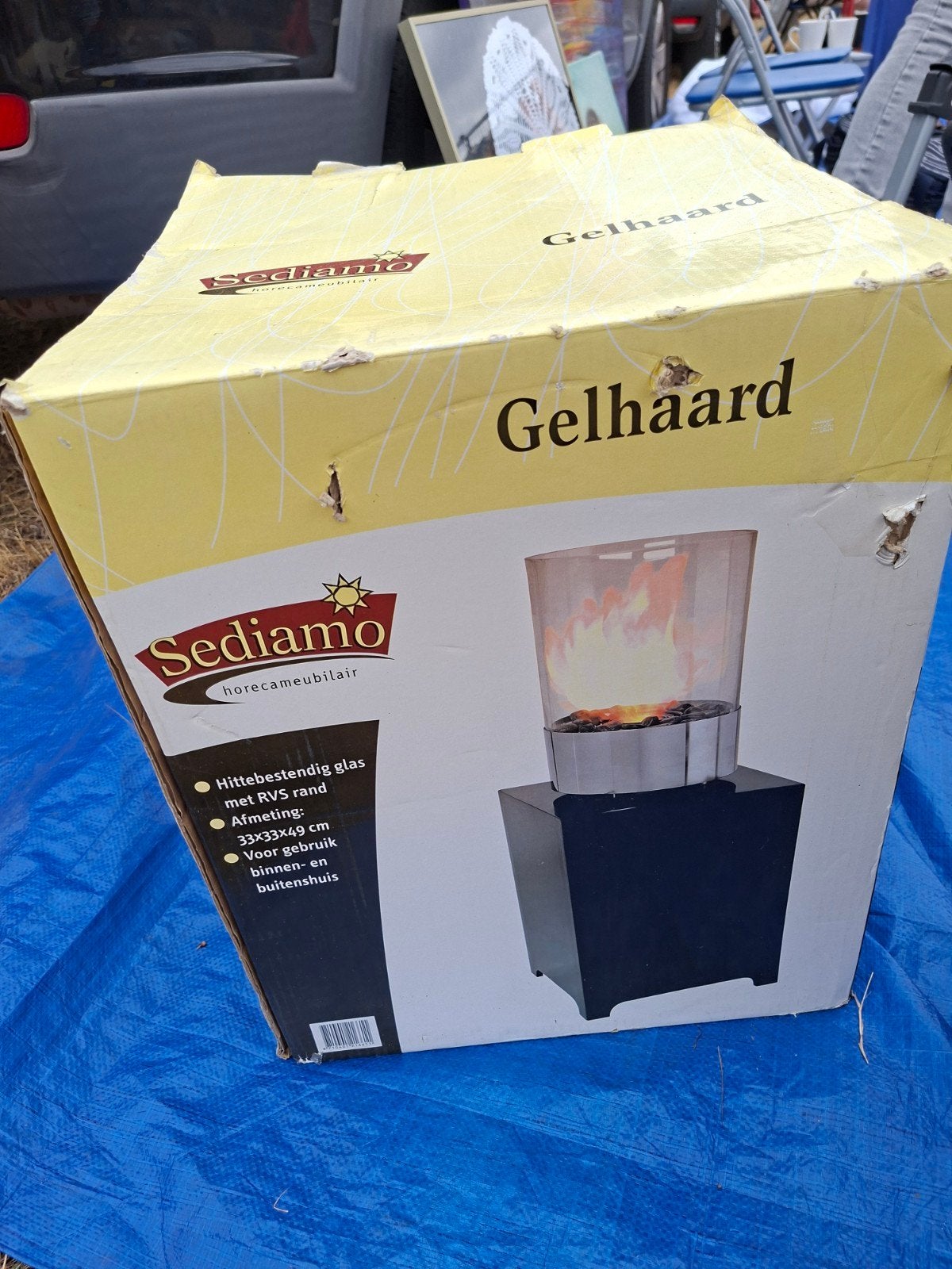 gelhaard, Ophalen, Zo goed als nieuw, Vrijstaande haard, Gelhaard