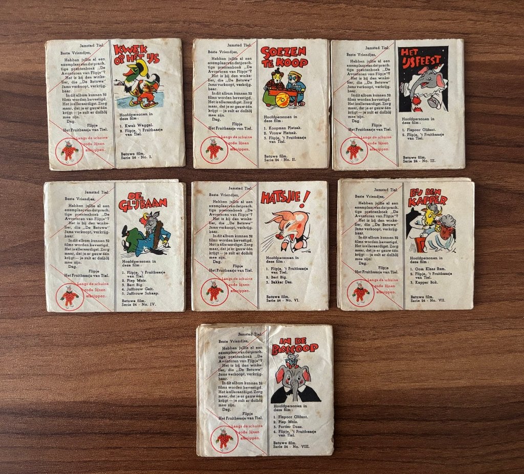 Stroken van serie 24 van Flipje Tiel, Meerdere stripboeken, Ophalen of Verzenden, Gelezen