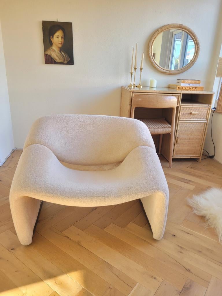 Artifort groovy lounge  m chair fauteuil zand kleur, Huis en Inrichting, Fauteuils, Ophalen of Verzenden, Zo goed als nieuw, 75 tot 100 cm