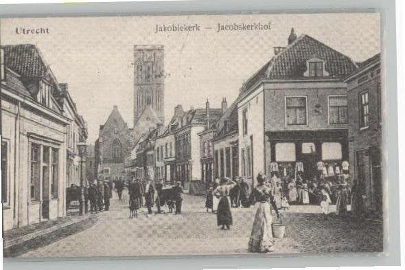 Utrecht Jacobiekerk +Jacobskerkhof zie info, Ophalen of Verzenden, Voor 1920, Utrecht