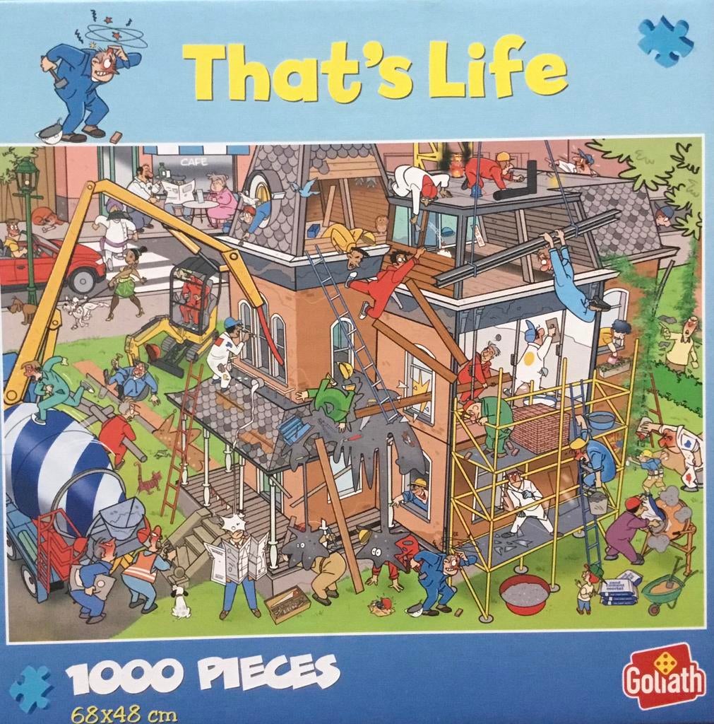 That’s Life puzzel Huis renovatie, Hobby en Vrije tijd, Ophalen of Verzenden, 500 t/m 1500 stukjes, Zo goed als nieuw