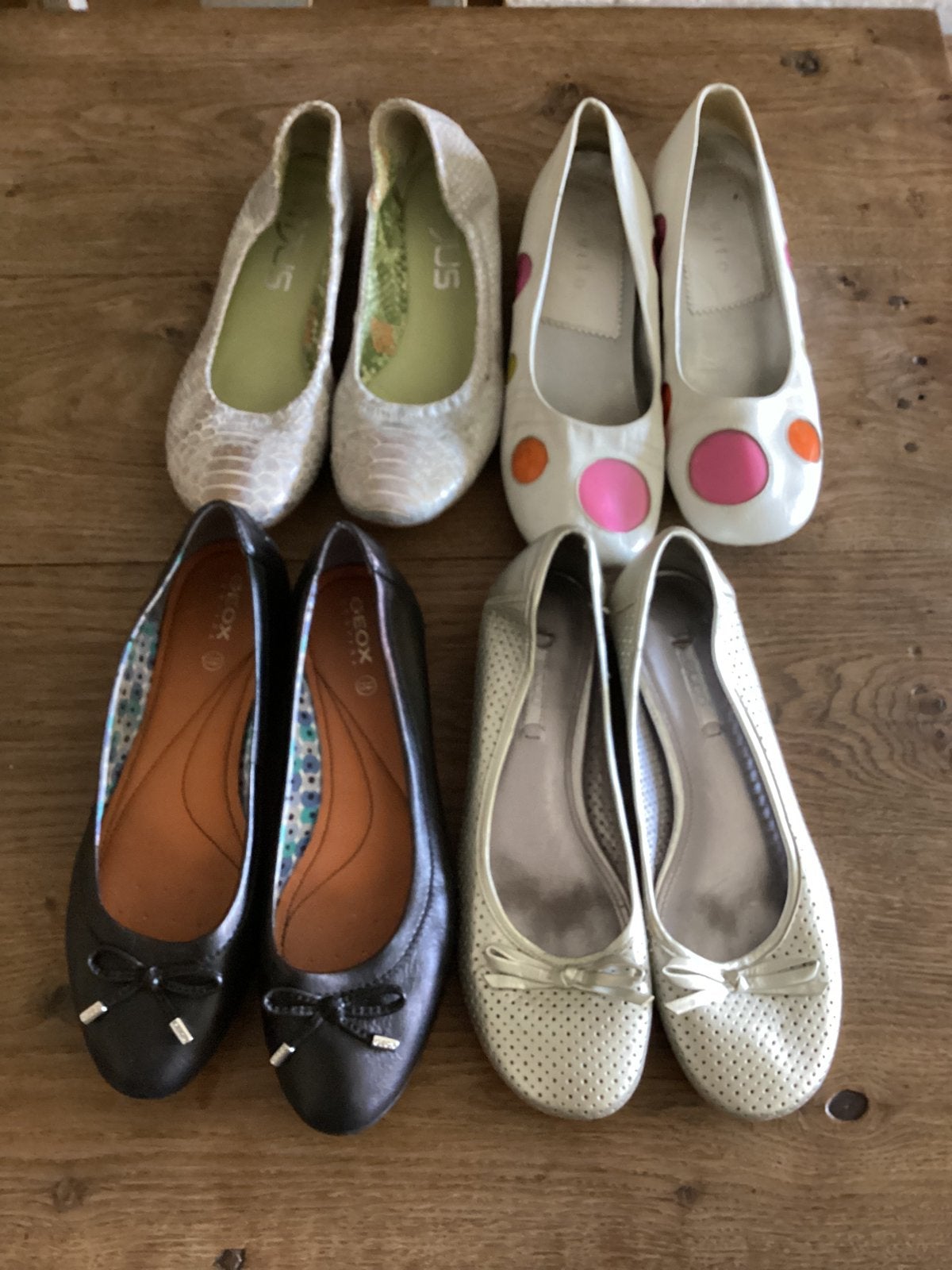 Leren ballerina’s, Ophalen of Verzenden, Zo goed als nieuw, Zwart