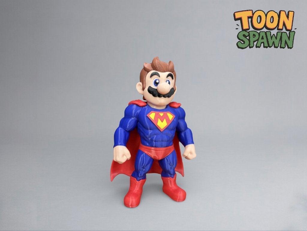Super Mario Superman – 29 cm – Heroic Mash‑up Figuur, Ophalen of Verzenden, Nieuw, Overige typen