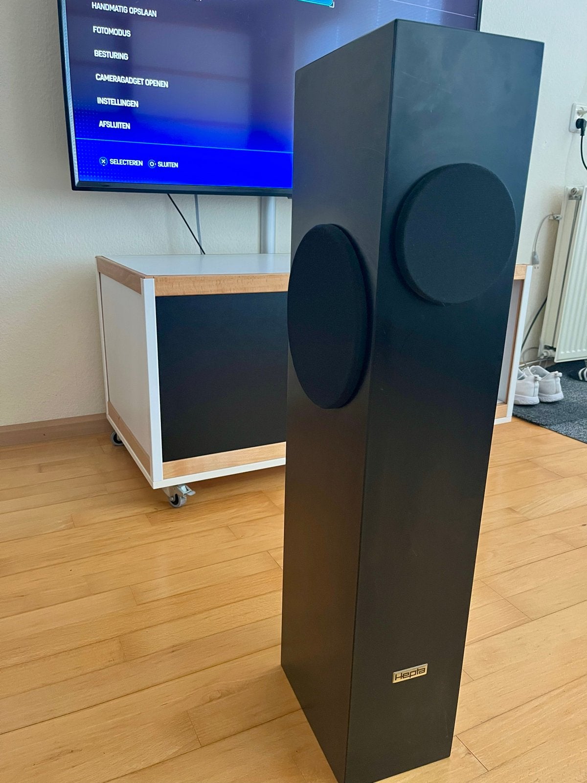 Hepta Design Audio Spring Excellence Vloerstaande Luidspreke, Audio, Tv en Foto, Vloerstaande luidspreker, Gebruikt, 60 tot 120 watt