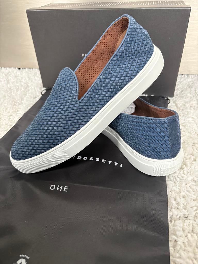 Fratelli Rossetti loafers leder maat 9.5 43.5 nieuw €499, Ophalen of Verzenden, Nieuw, Blauw, Loafers