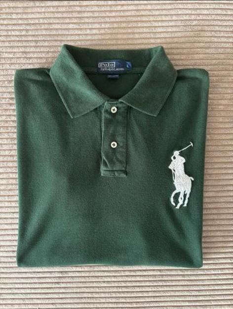 Ralph Lauren poloshirt L donkergroen, Ophalen of Verzenden, Zo goed als nieuw, Maat 52/54 (L), Groen