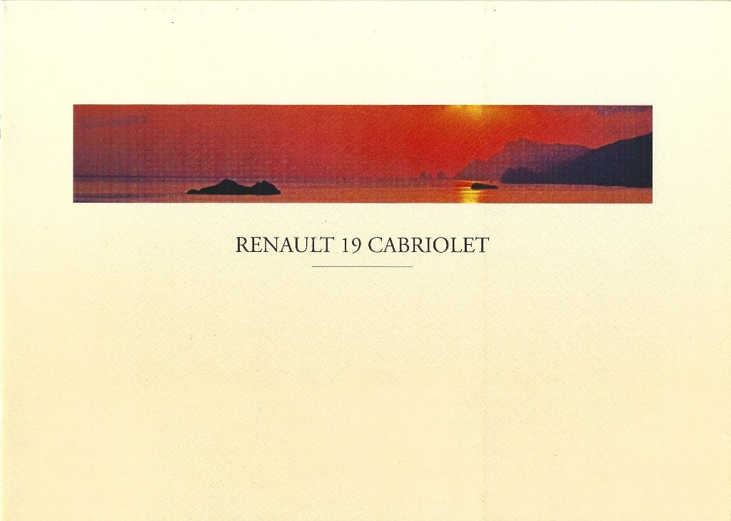 Brochure Renault 19 Cabriolet 1993, Ophalen of Verzenden, Gelezen, Renault