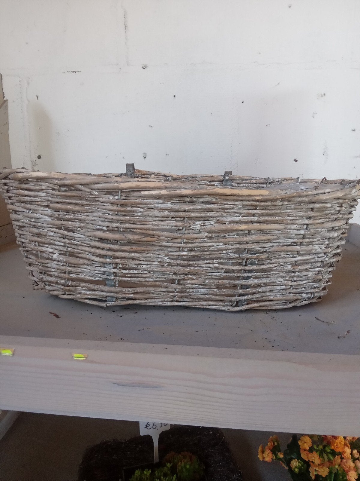 Decoratieve rieten mand - Landelijke stijl, Gebruikt, Mand, Onbekend, Ophalen of Verzenden