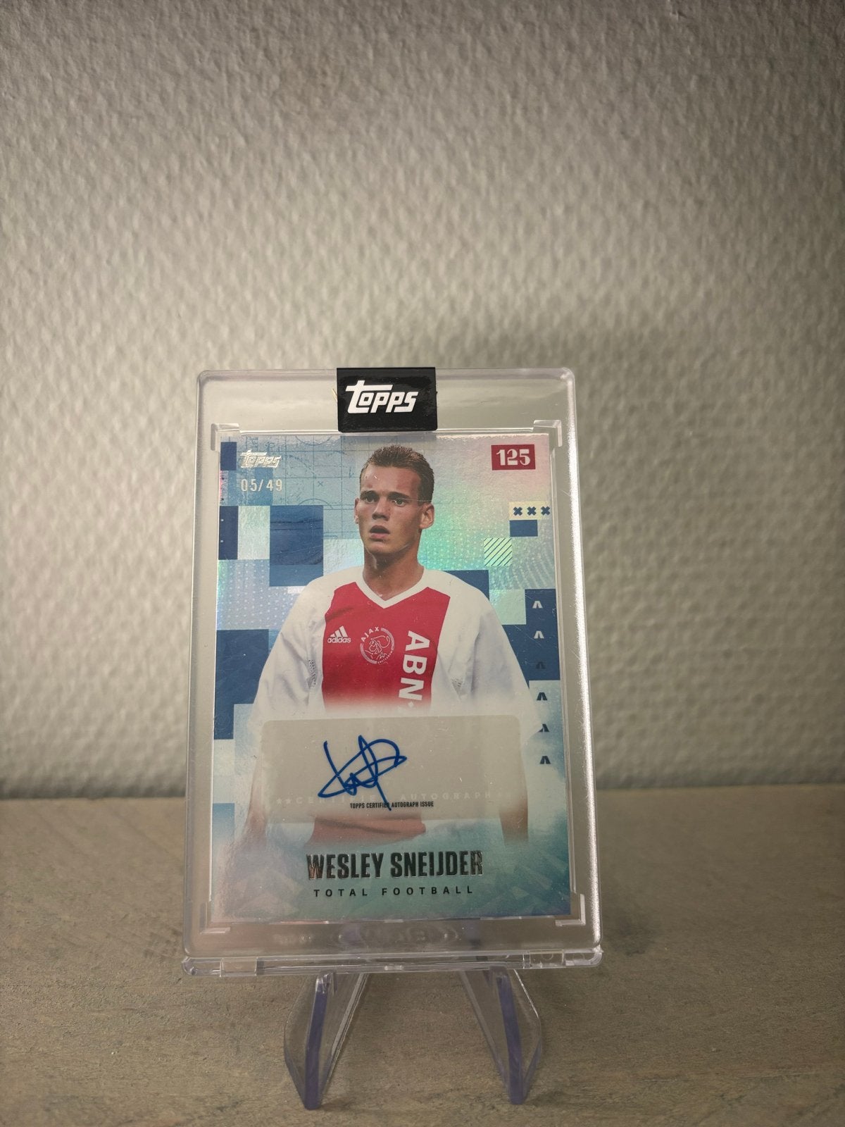 Topps Wesley Sneijder Auto /50 - Zeldzame Voetbalkaart, Verzamelen, Ophalen of Verzenden, Zo goed als nieuw, Ajax, Spelerskaart