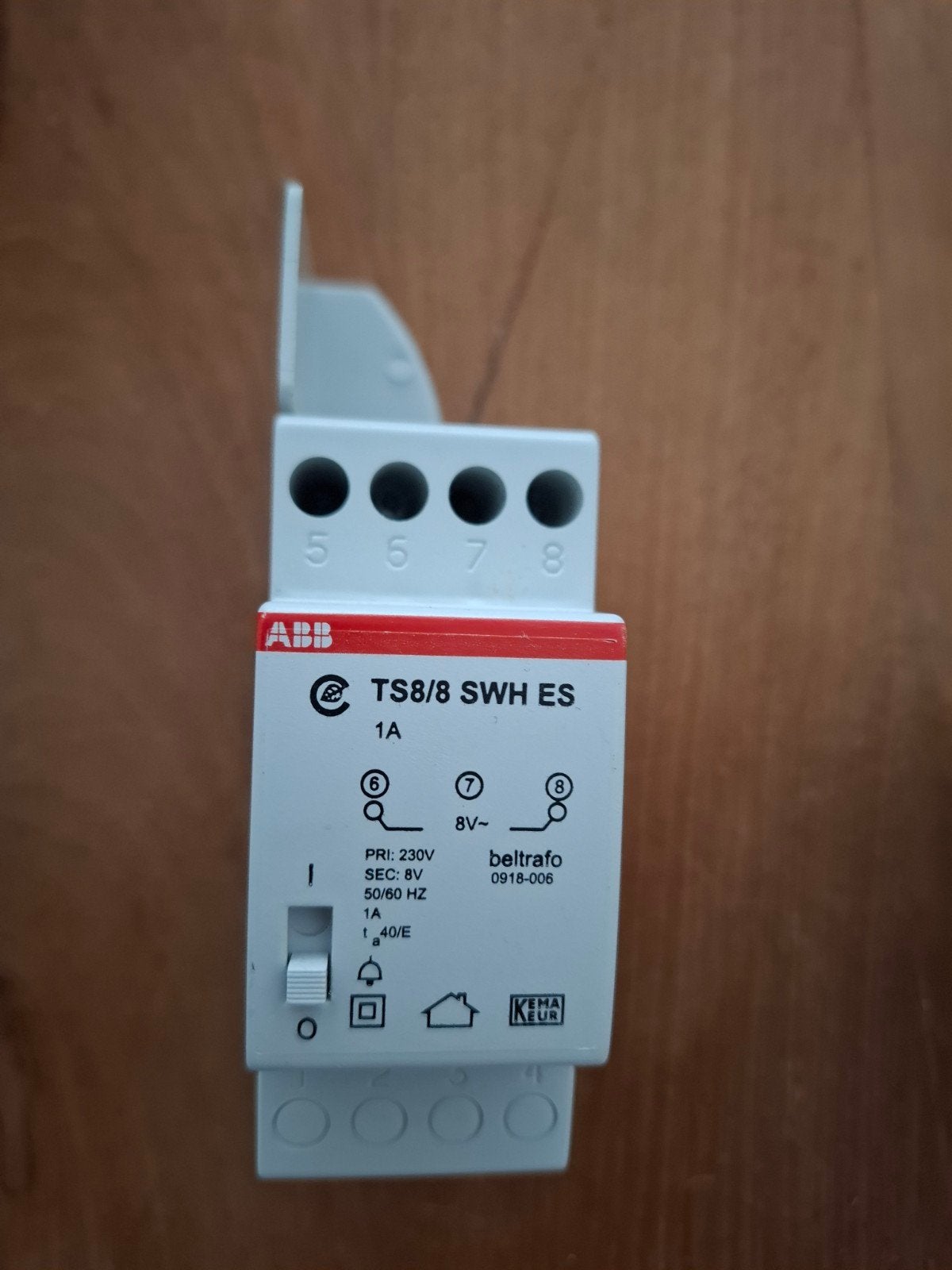 ABB TS8/8 SWH ES Belttrafo 230V 8V~ 1A, Ophalen, Gebruikt, ABB, Overige typen