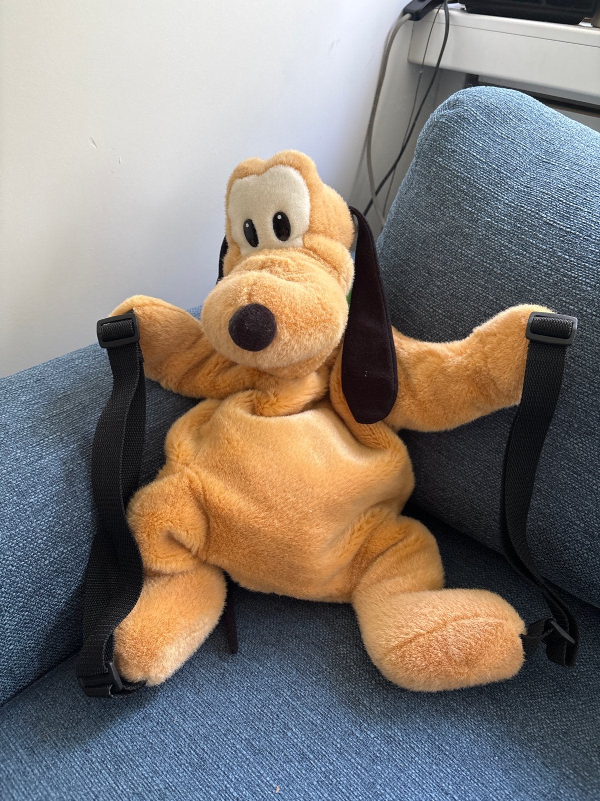Disney Pluto Knuffel Rugzak - jaren 90, Disneyland Parijs, Kinderen en Baby's, Speelgoed | Knuffels en Pluche, Oranje, Disney