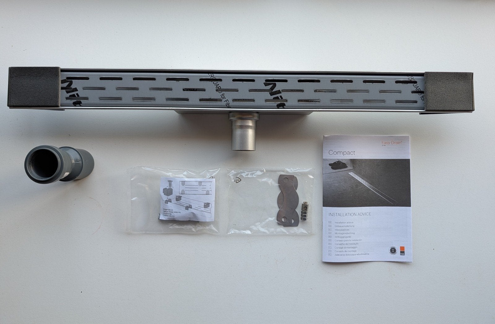 Easy Drain Compact 30mm douchegoot 70cm, Ophalen of Verzenden, Nieuw, Rvs, Douche