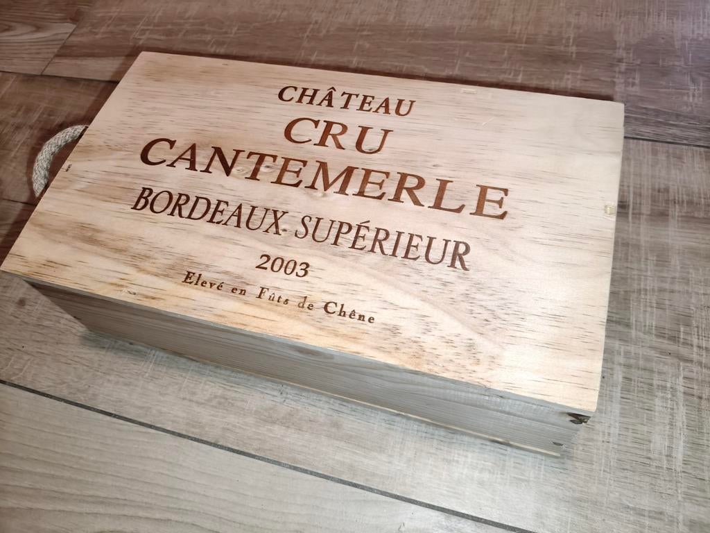 Château Cantemerle Bordeaux Supérieur 2003 Houten Kist, Verzamelen, Wijnen, Frankrijk, Nieuw, Ophalen of Verzenden, Rode wijn
