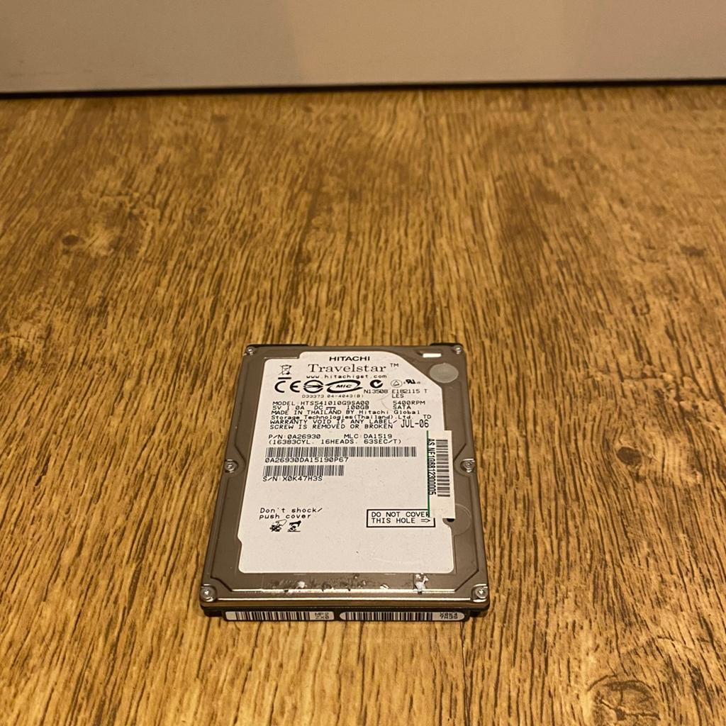 Hitachi 100GB  Hardeschijf 2,5 inch, Computers en Software, Harde schijven, Intern, Gebruikt, 100 GB, Ophalen of Verzenden