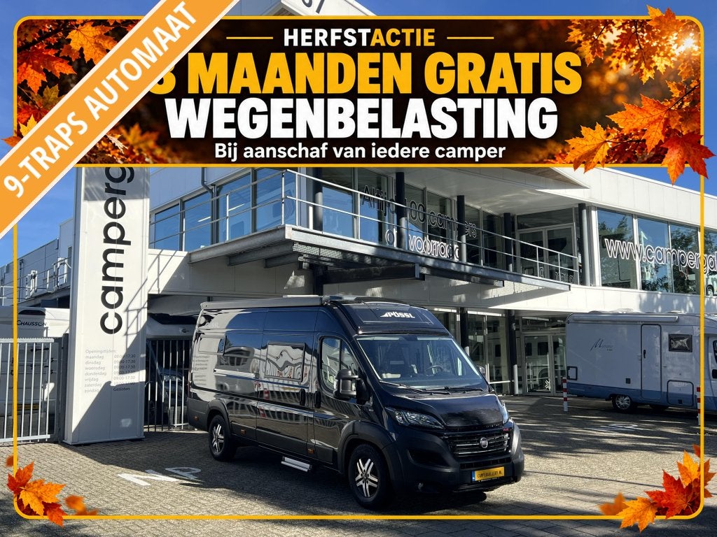 Pössl Summit 640 9-TRAPS AUTOMAAT ENKELE BEDDEN TREKHAAK, Caravans en Kamperen, Automaat, Ringverwarming, Fiat, Pössl