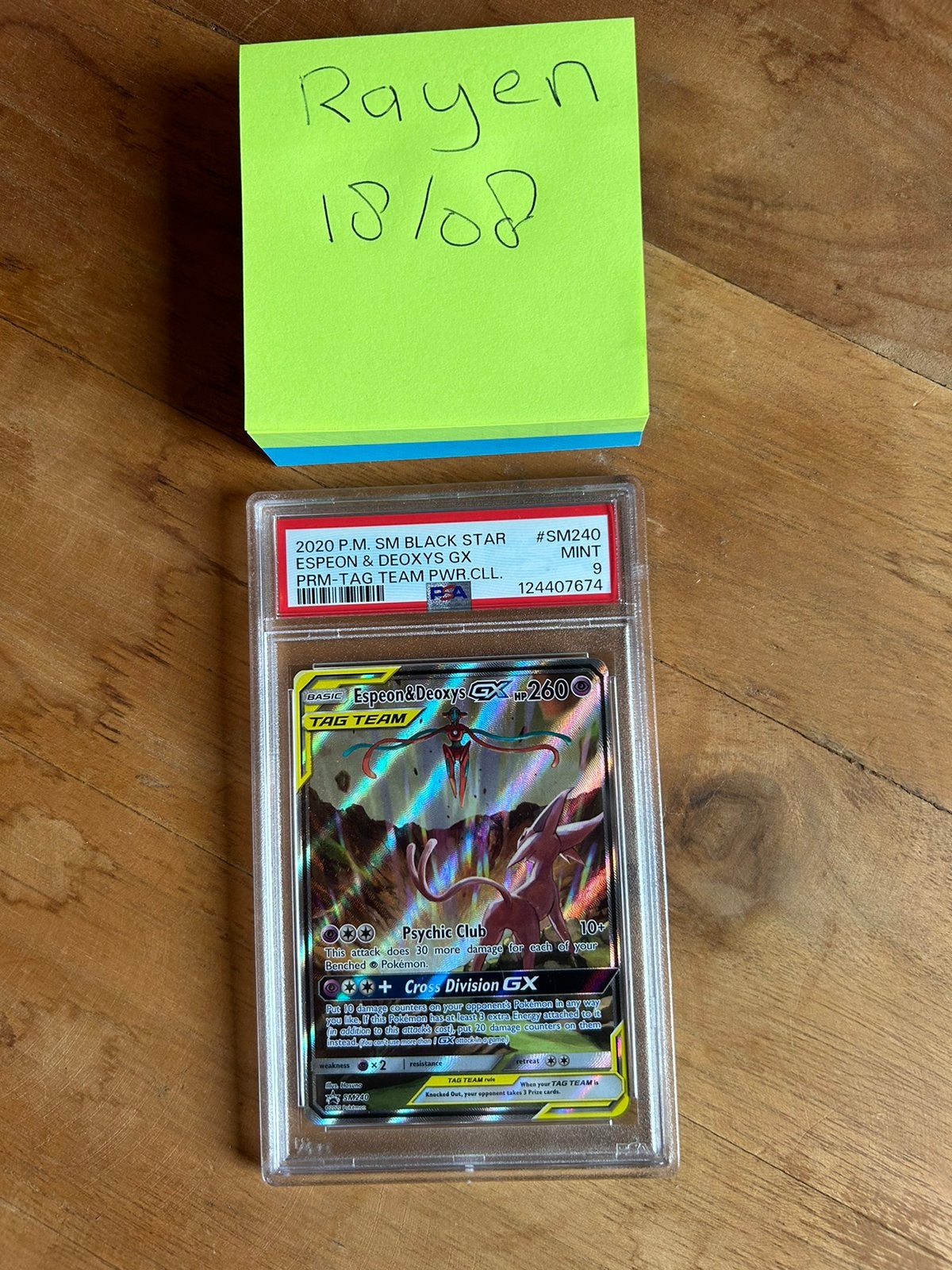 Espeon & deoxys gx psa 9, Ophalen of Verzenden, Nieuw