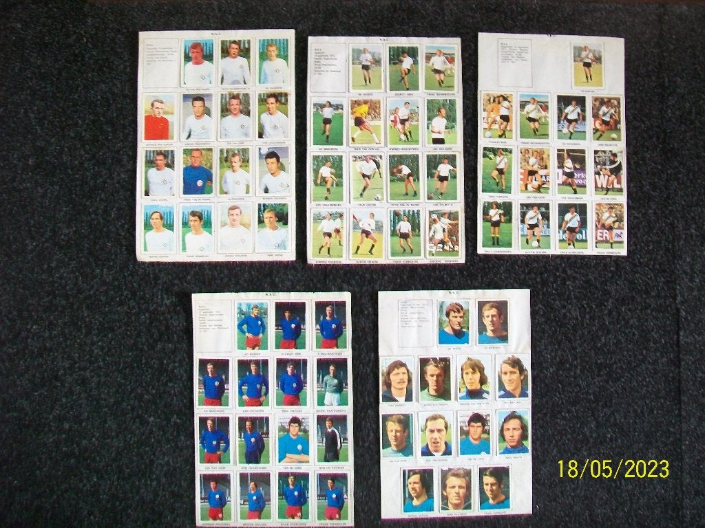 Vanderhout plaatjes NAC Breda 1969 - 1974 Voetbalsterren, Verzamelen, Sportartikelen en Voetbal, Verzenden, Gebruikt, NAC Breda