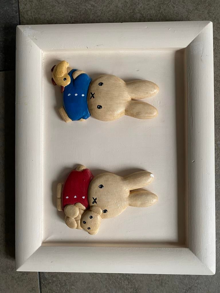 Nijntje wanddecoratie in lijst - handgemaakt, Ophalen of Verzenden, Zo goed als nieuw