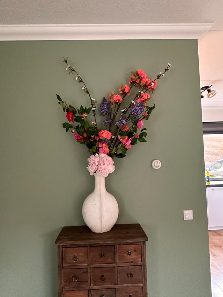 4 grote zijde boeketten van Silk-ka, 100 cm, Kunststof, Gebruikt, Overige kleuren, Ophalen of Verzenden