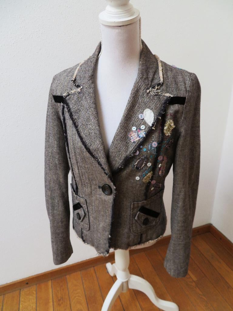 H50 O-FOUR apart colbert jasje zwart maat 40, Kleding | Dames, Maat 38/40 (M), Zwart, O-four, Ophalen of Verzenden