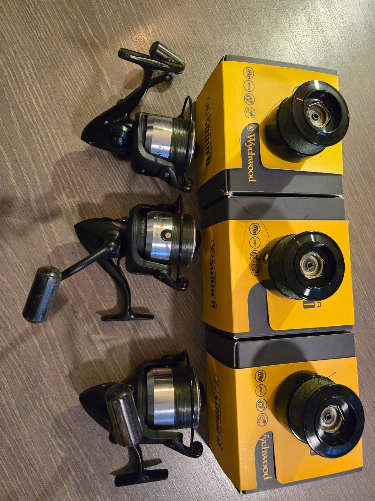 3x sonik xtractor 9ft 3lb & 3x wichwood extricator 5000FD, Ophalen, Gebruikt, Molen