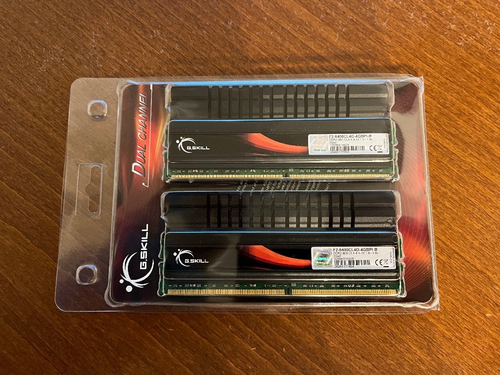 4GB (2x2GB) G.Skill PI DDR2-800 CL4 (nieuw, Jun 2026), Computers en Software, RAM geheugen, Nieuw, Ophalen of Verzenden, DDR2