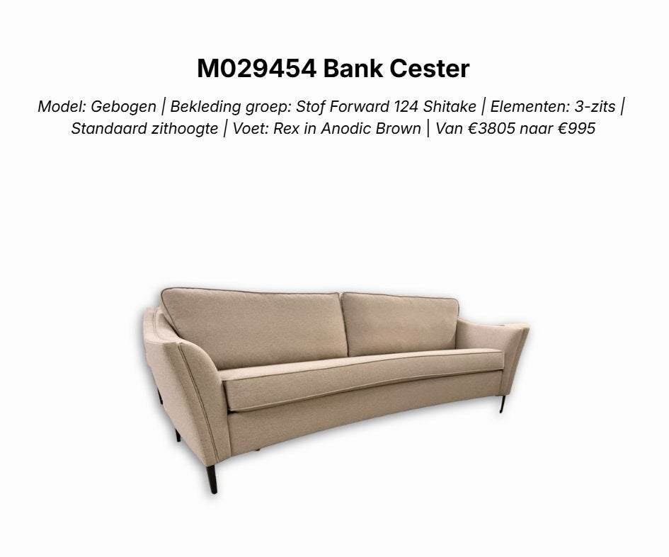 Cester bank, Ophalen, 75 tot 100 cm, Rechte bank, Stof