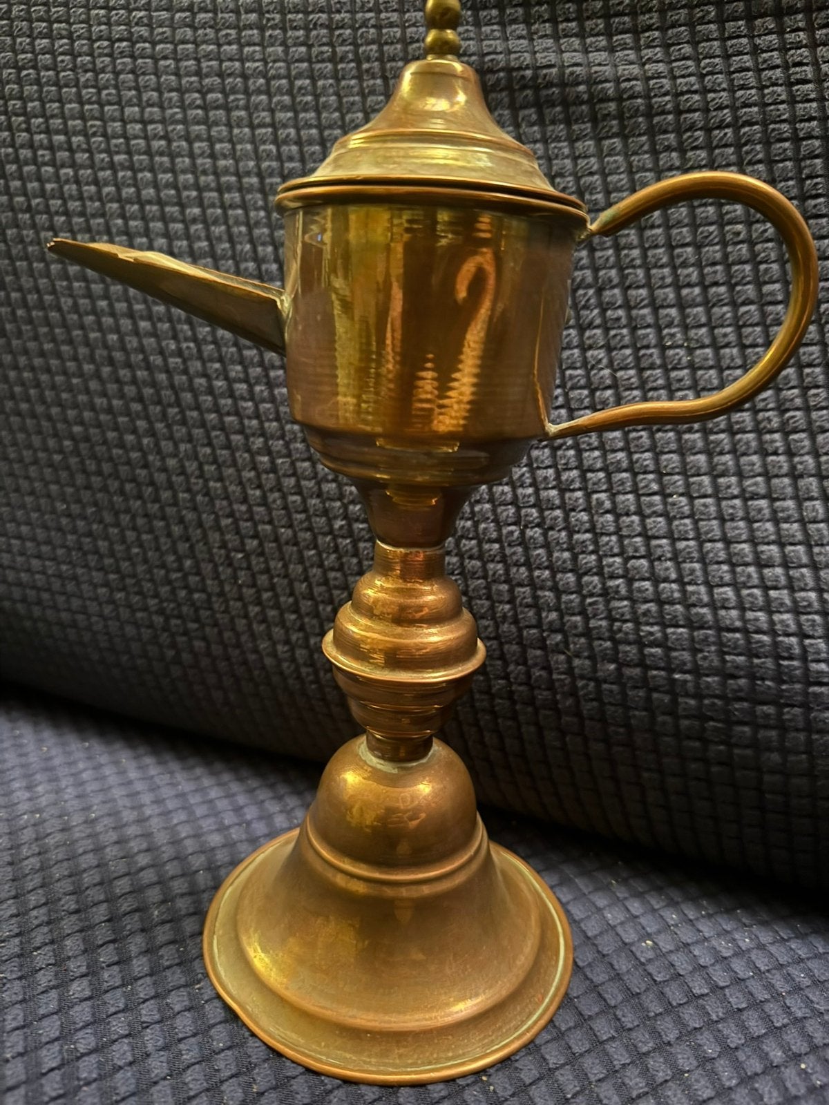 Snotneus, antieke olielamp koper, Antiek en Kunst, Antiek | Koper en Brons, Ophalen of Verzenden, Koper