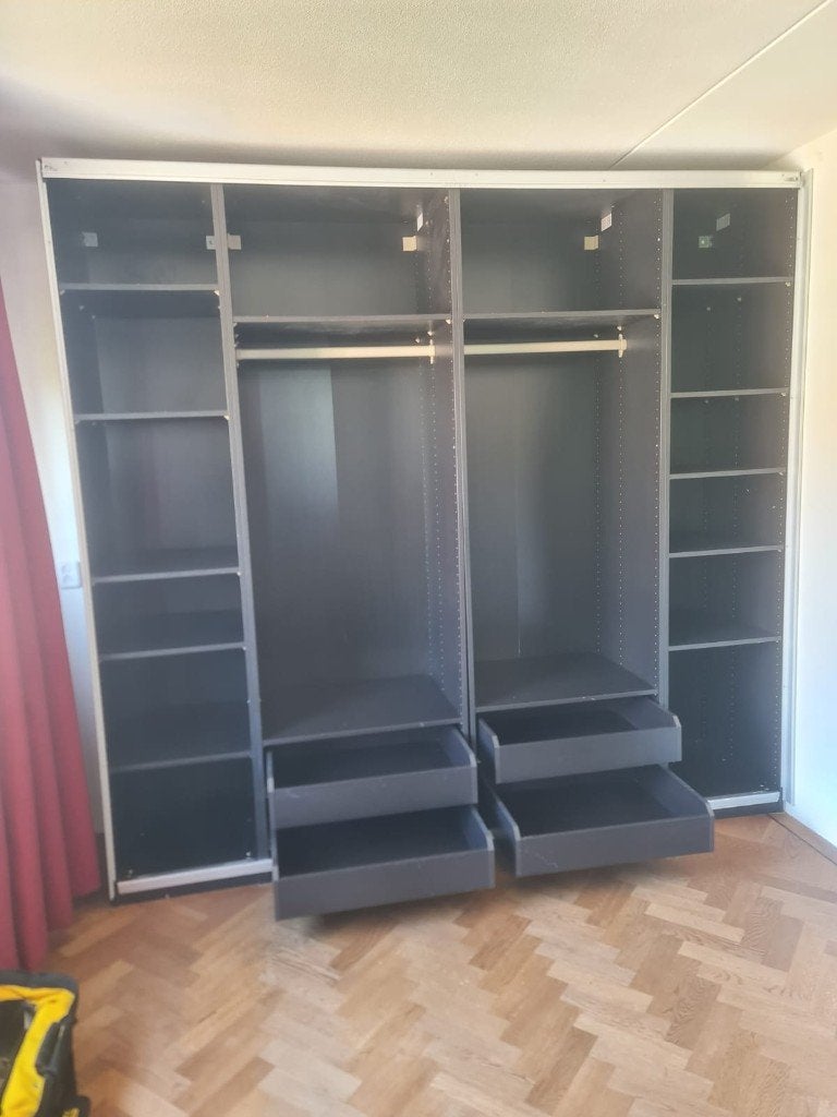Kledingkast ikea pax 250x236cm. Leveren en monteren mogelijk, 200 cm of meer, Ikea, Www.KasparWinkel.nl, Met klep(pen)