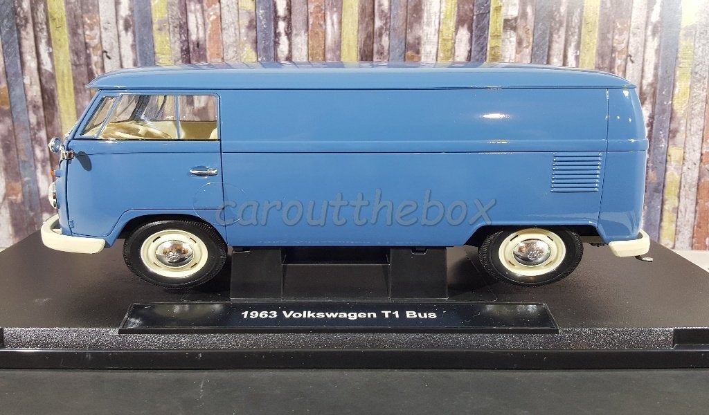 VW T1 blauw 1:18 Welly, Hobby en Vrije tijd, Verzenden, Nieuw, Auto, Welly