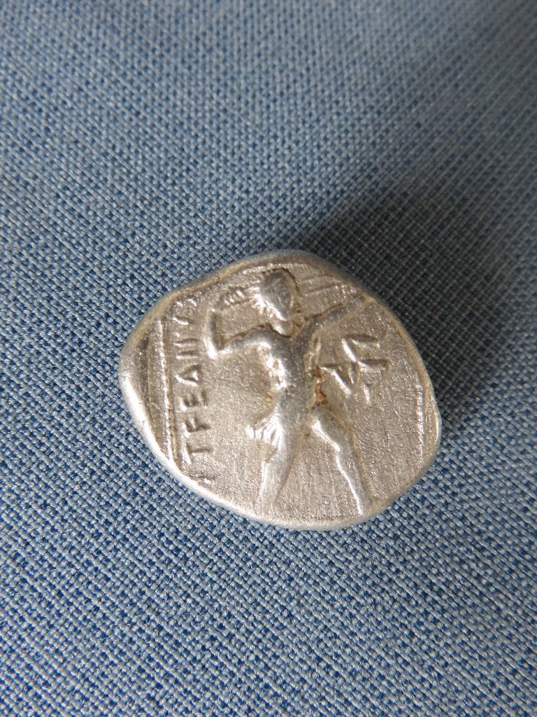Griekse stater / tetradrachme in zilver - 400 - 350 B.C., Ophalen of Verzenden, Overige landen, Zilver