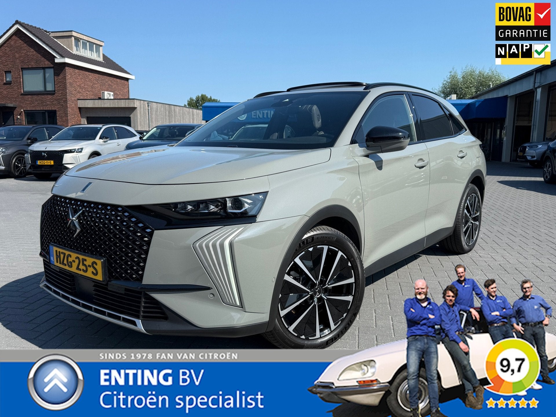 DS 7 1.6 PHEV 300 4x4 PALLAS HIFI FOCAL SCHUIFDAK PACK COMFO, Auto's, Automaat, Dealer onderhouden, Gebruikt, Euro 6