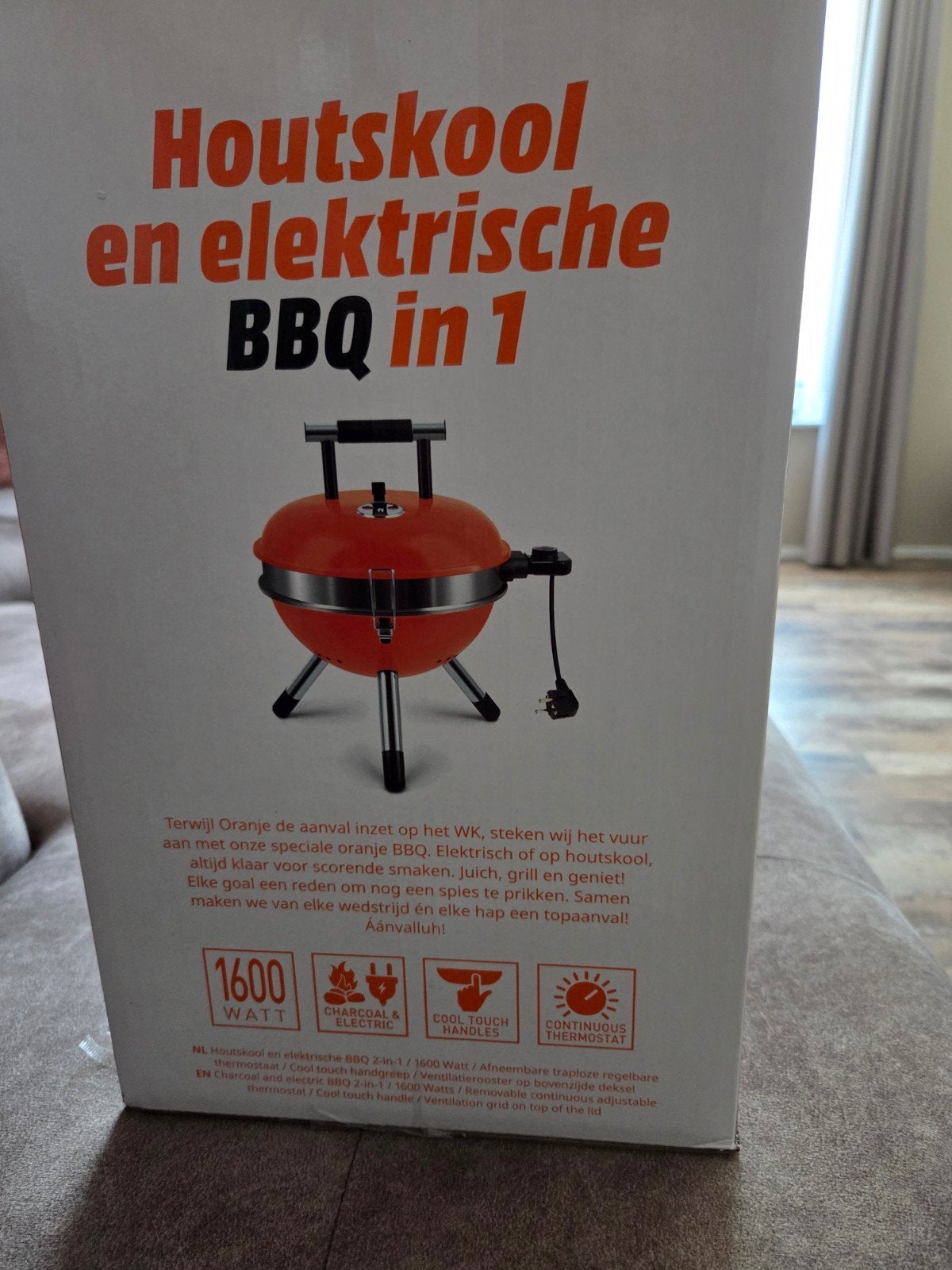 Fritel BBQ 2-in-1: Elektrisch en Houtskool Grill, Ophalen of Verzenden, Nieuw, Fritel