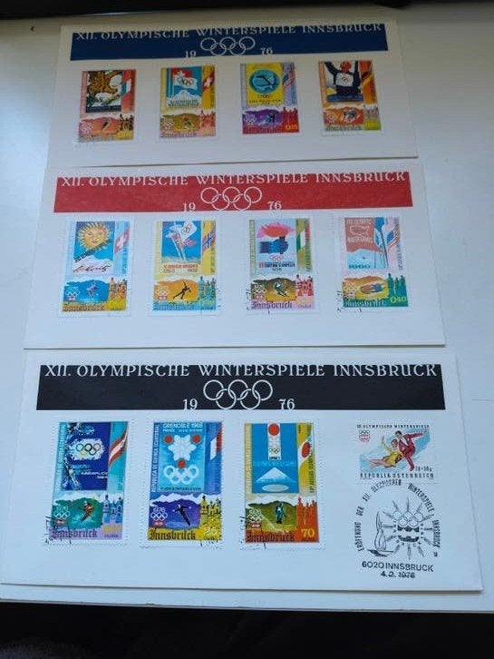 Olympische Winterspelen Innsbruck 1976 postzegels, Postzegels en Munten, Verzenden, Onbeschreven, Europa