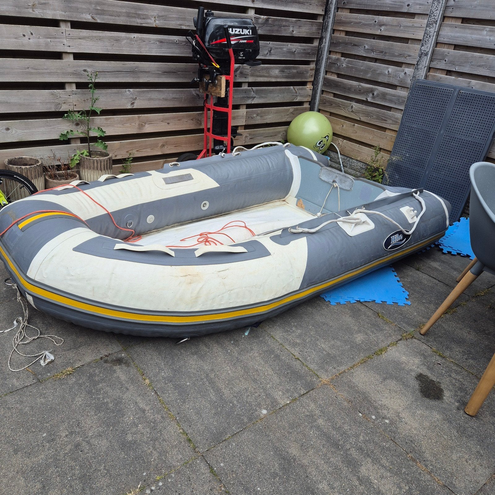 rubberen boot met suzuki 5pk, Ophalen, Zo goed als nieuw, Twee personen, Overige typen