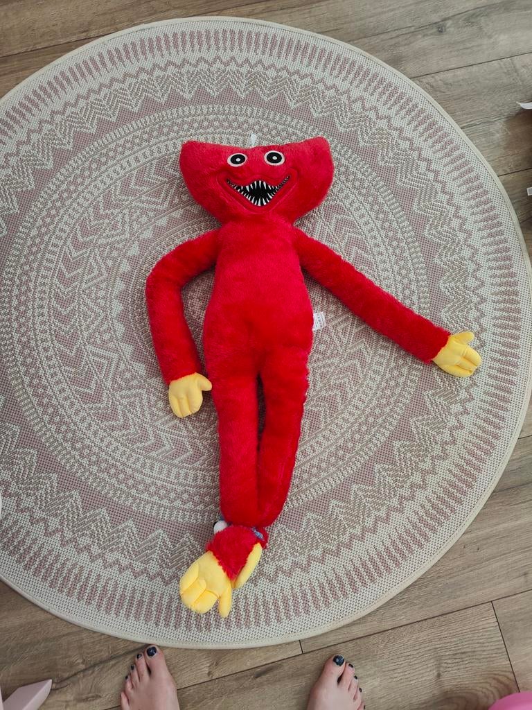 Knuffel Huggy Wuggy rood, Kinderen en Baby's, Speelgoed | Knuffels en Pluche, Ophalen of Verzenden, Zo goed als nieuw, Overige typen