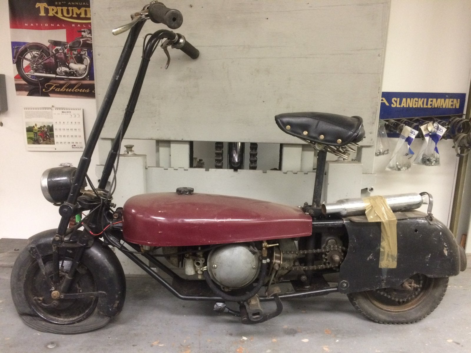 Gorgi Brockhouse Exelsior mini bike legergroen, Motoren