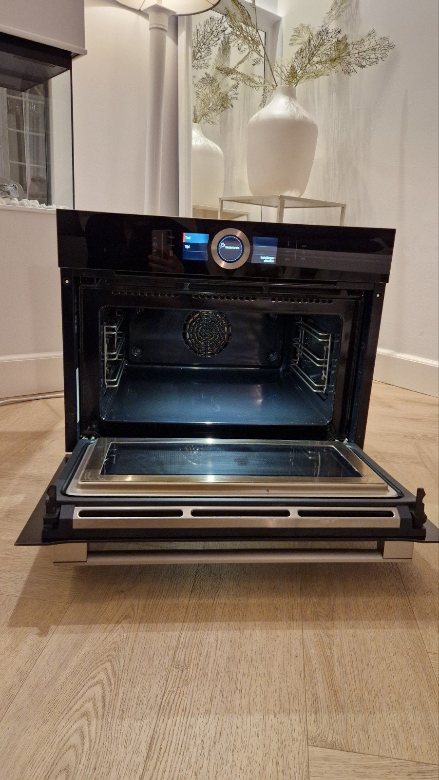 Luxe Bosch combi oven magnetron serie 8, Ophalen, 45 tot 50 cm, 60 cm of meer, Bosch