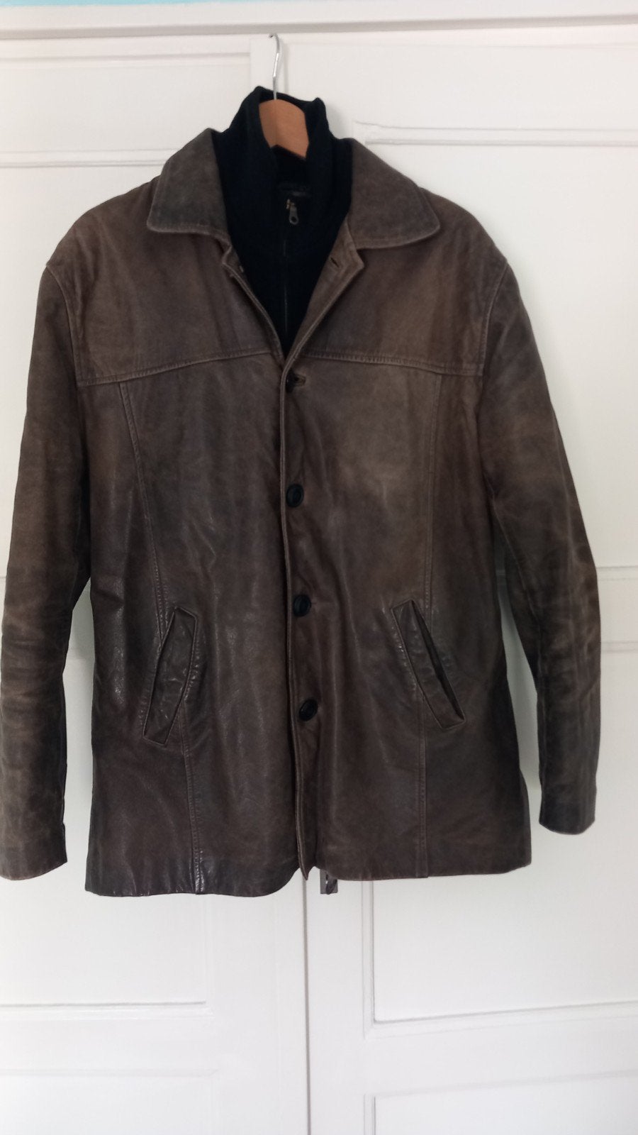 Heren Leren Jas - Bruin - Maat L/52, Maat 52/54 (L), Bruin, Ophalen of Verzenden, 1st Class Leather Fashion