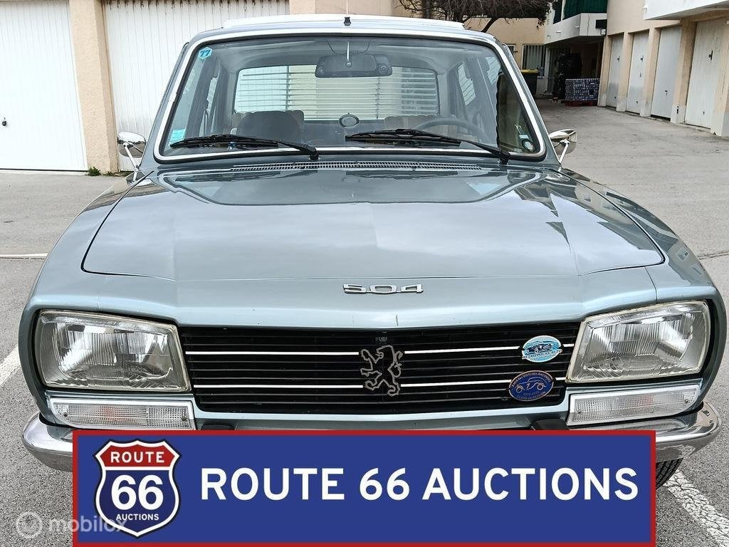 Peugeot 504 TI Automatic | 1977 | Route 66 Auctions, Auto's, Overige carrosserieën, Zwart, Bedrijf, Handgeschakeld