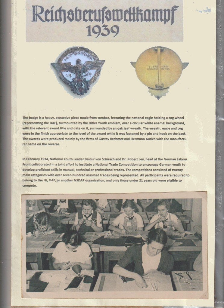 Reichsberufswettkampf - medaille - foto's + Urkunde + pk, Verzamelen, Militaria | Tweede Wereldoorlog, Verzenden, Overige soorten