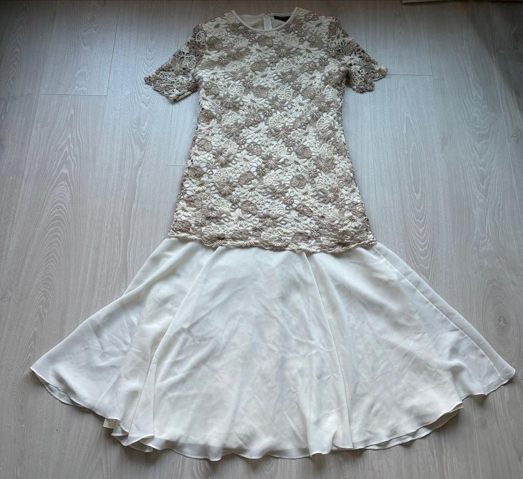 Gina Bacconi Jurk M, Maat 38/40 (M), ., Beige, Ophalen of Verzenden