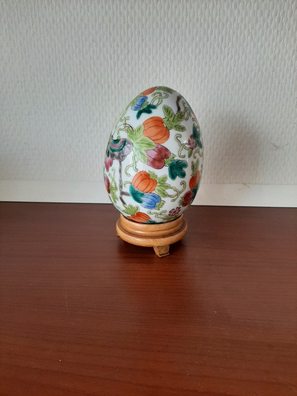 Decoratief ei, 13 cm hoog, Ophalen, Meerkleurig, Steen/keramiek, Oosters