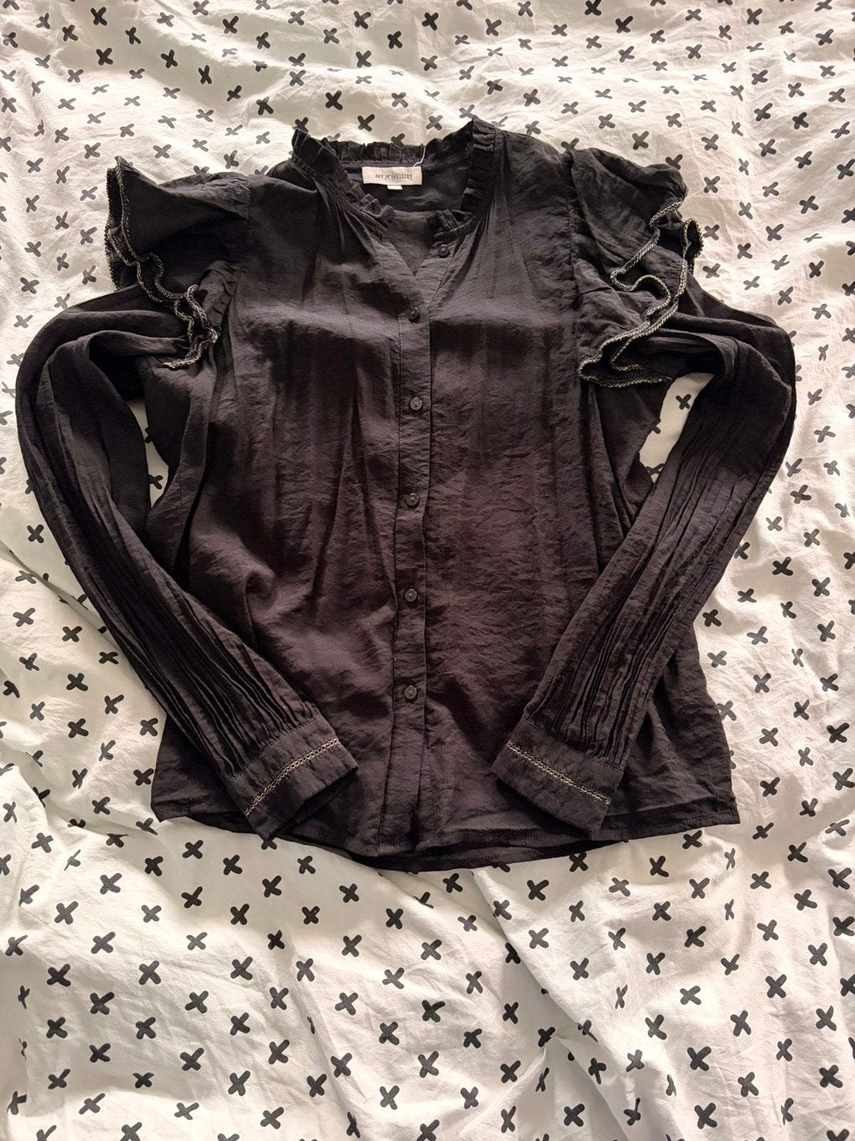 Blouse, Ophalen of Verzenden, Zo goed als nieuw, Maat 34 (XS) of kleiner, Zwart