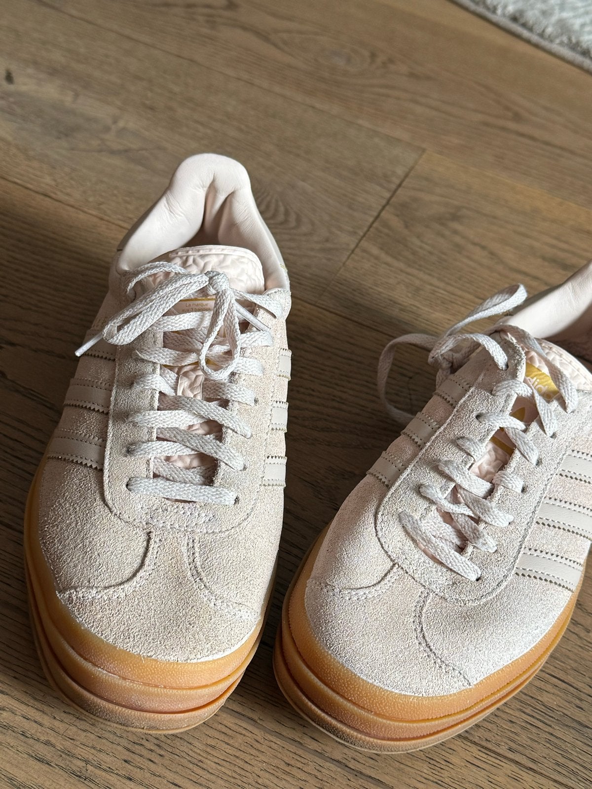 Adidas Gazelle sneakers - Maat 38 2/3 licht roze, Ophalen, Gedragen, Beige, Sneakers of Gympen