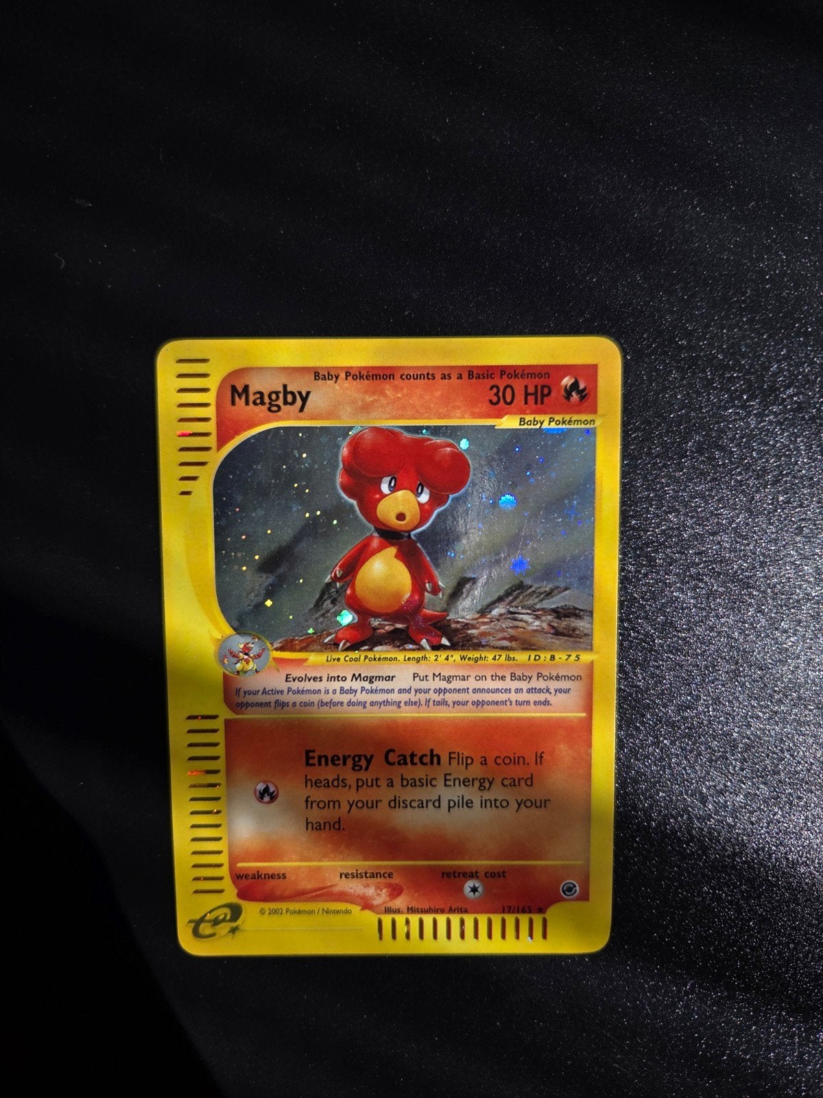 Magby 17 Pokemon Expedition holo (2), Ophalen of Verzenden, Zo goed als nieuw, Booster, Foil