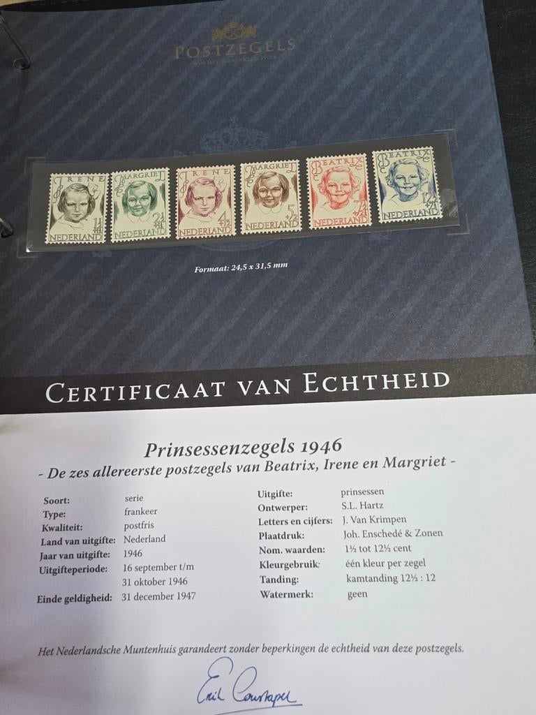 Prinsessenzegels 1946 - Beatrix, Irene, Margriet (Postfris), Postzegels en Munten, Ophalen of Verzenden, Na 1940, Postfris