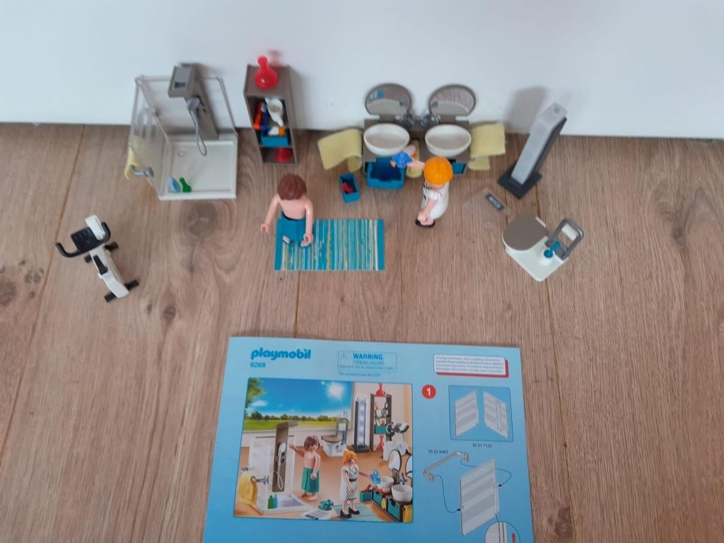 Playmobil City life Badkamer met douche 9268, Ophalen of Verzenden, Zo goed als nieuw, Complete set