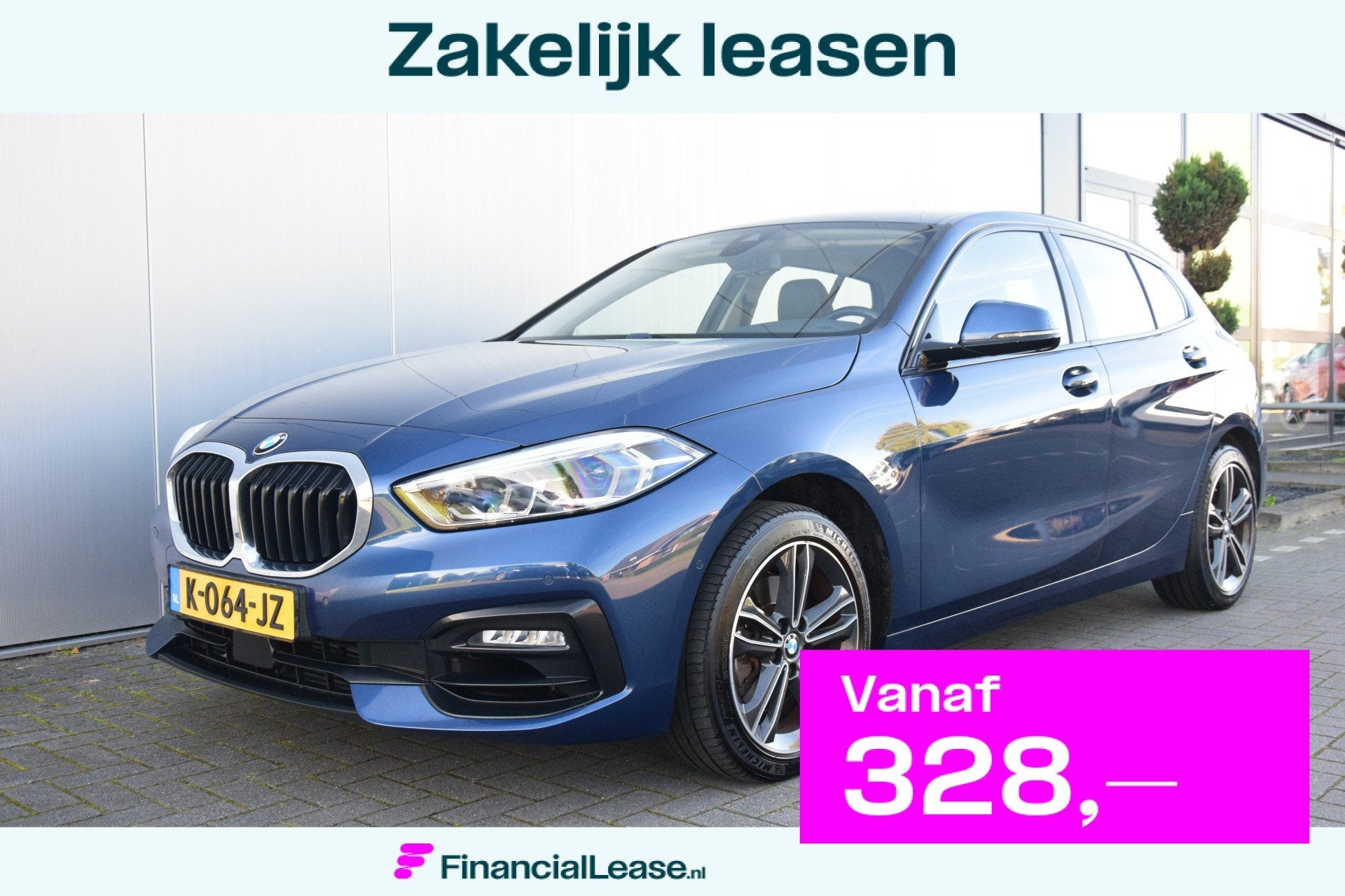 BMW 1 Serie 116i Executive Edition Sportline Leer/Sportstoel, Dealer onderhouden, Gebruikt, Blauw, Bedrijf