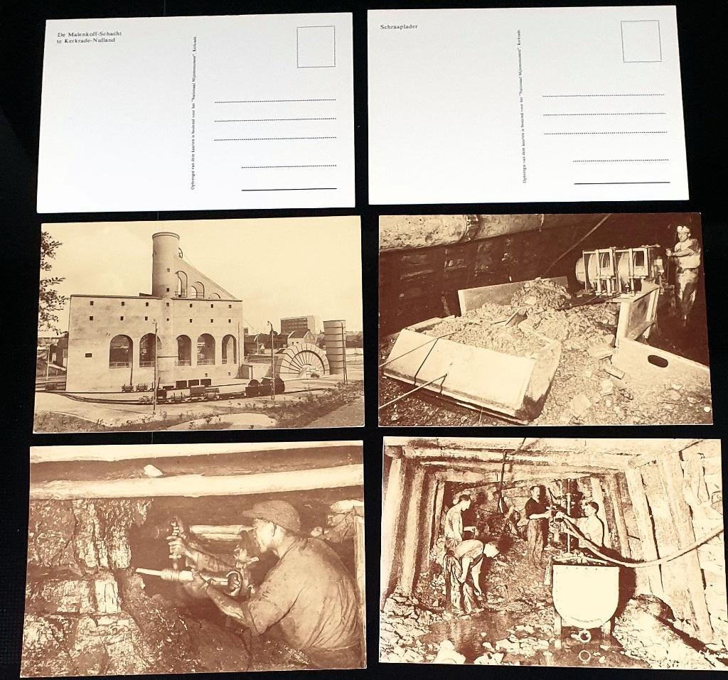 Ansichtkaarten Nationaal Mijnmuseum Kerkrade Kolenmijn, Verzamelen, Ansichtkaarten | Nederland, Ophalen of Verzenden, 1920 tot 1940
